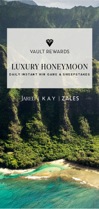 Vault Rewards Luxury Honeymoon daily instant win game and sweepstakes